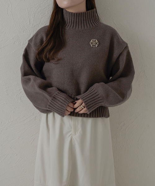 アイレネ  ブローチ付きニット RESTIR - IRENE 大人気ブローチ付きニットの通販 by チヮ♡'s shop