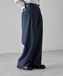 スラックス 「RUUBON」drape 2tuck wide slacks / ドレープ 2タック ワイドスラックス (セットアップ対応) メンズ レ｜ZOZOTOWN Yahoo!店