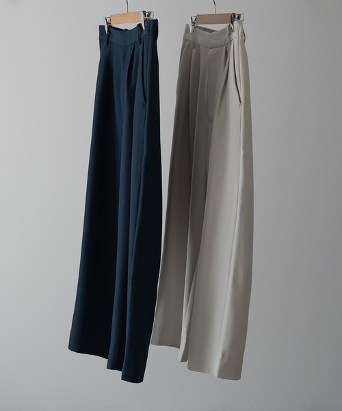 izod polyester100% 2tuck slacks スラックス SINSS スラックス Two tuck wide straight stripe slacks / 2