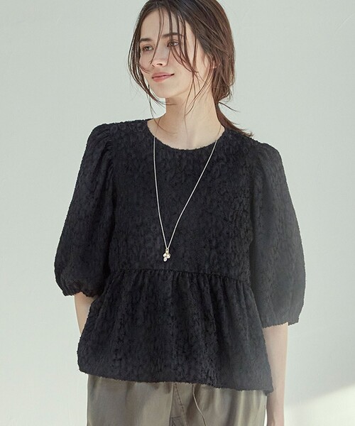 りな23区★完売ブラウス 23区 シャツ ブラウス 「SLOW/一部店舗限定」カットジャカード