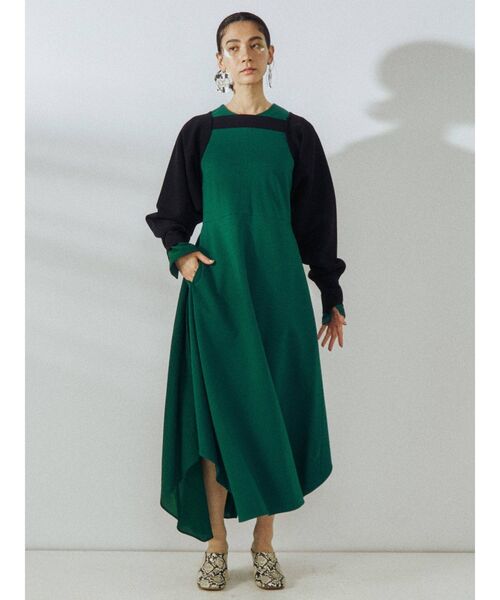 UN3D.」 ドッキングワンピース 36 グリーン レディース  