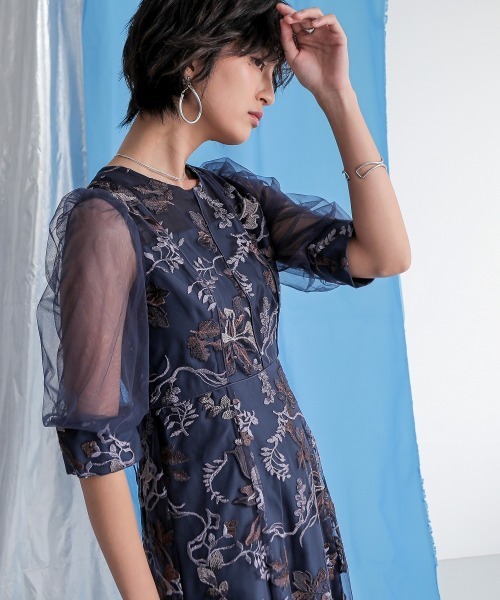 Callarus パーティードレス ドレス 「Callarus」刺繍使いデザイン