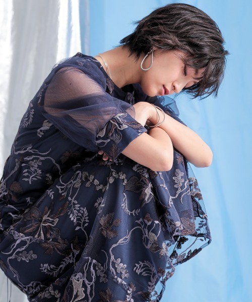 Callarus ドレス 「Callarus」刺繍使いデザインワンピースドレス