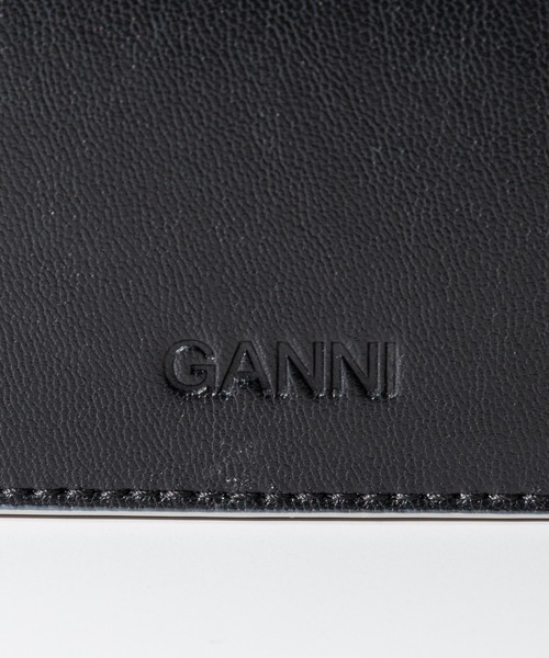 【GANNI】 Bou Wallet On Strap llic ストラップ付財布 ガニ― GANNI Bou Wallet On Strap ストラップ付 ミニ財布 (Ganni