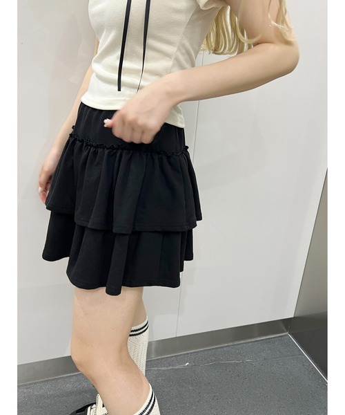 palesop ♡ スウェット フリル ミニスカート PriCHOU スカート Sweat Frill Mini Skirt/スウェットフリルミニ