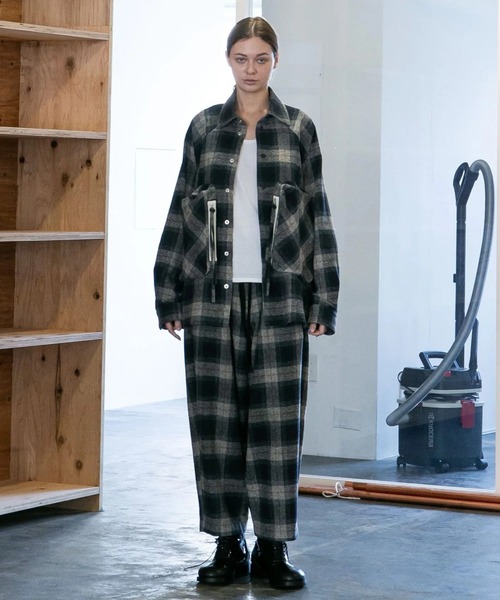 my beautiful landlet シャツ 「my landlet」 COTTON TWEED CHECK 
