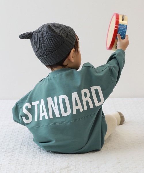 ベビー服 ロンパース 綿100% STANDARD バックロゴプリント スウェットロンパース | devirock | 03