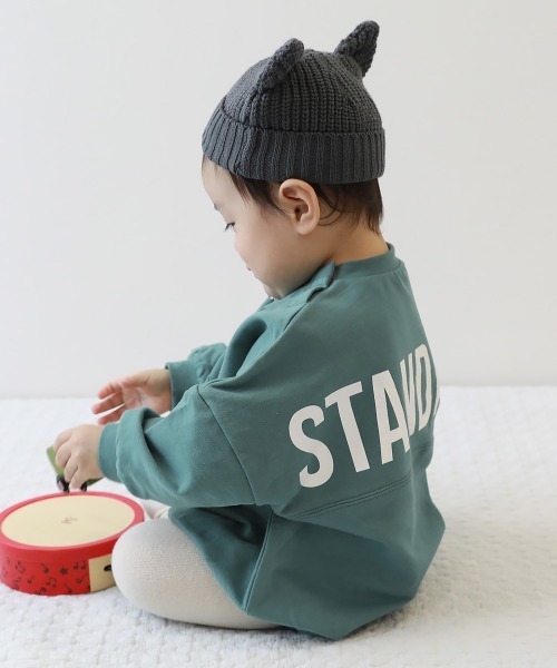ベビー服 ロンパース 綿100% STANDARD バックロゴプリント スウェットロンパース | devirock | 10
