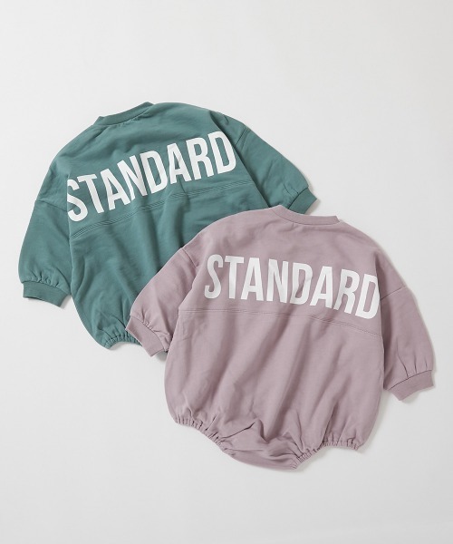 ベビー服 ロンパース 綿100% STANDARD バックロゴプリント スウェットロンパース | devirock | 20