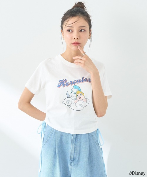Disney tシャツ ヘラクレス/脇ドロストリボンTee レディース