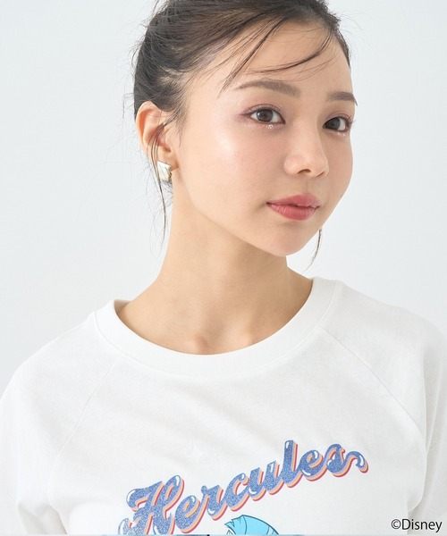 Disney tシャツ ヘラクレス/脇ドロストリボンTee レディース