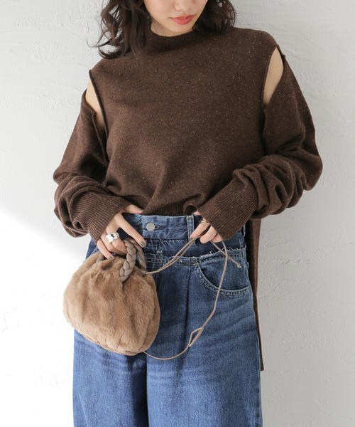 INSCRIRE ニット 「INSCRIRE /アンスクリア」2 Way Sweater：ニット 