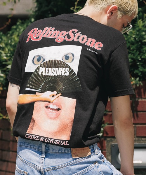 PLEASURES tシャツ PLEASURES/プレジャーズ ROLLING STONE T