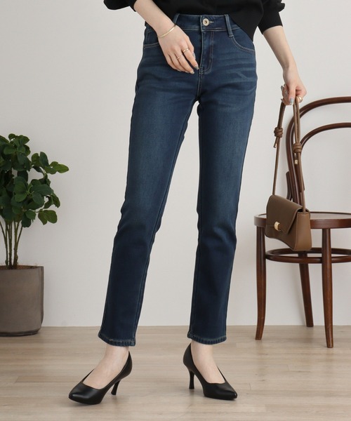 新品、未使用！4624)ドラッグストアーズ 裏フリース　暖かデニムパンツ FUNALIVE（ファンアライブ） ジーンズ デニム デニムパンツ 裏フリース