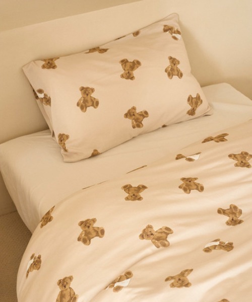 gelato piqueジェラートピケ【Sleep】ベアモチーフ2点 セミダブル gelato pique Sleep ベッド 寝具 「Sleep」ベア柄2点セット