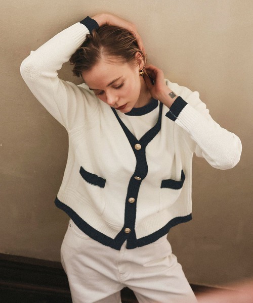 DONOBAN（ドノバン） カーディガン バイカラーアンサンブル レディース