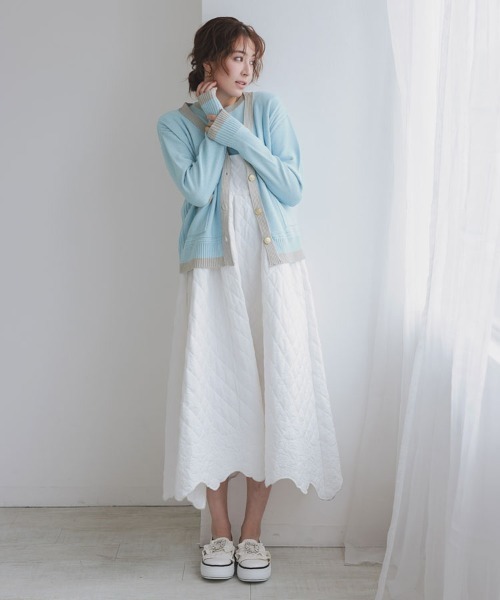 DONOBAN（ドノバン） カーディガン バイカラーアンサンブル レディース