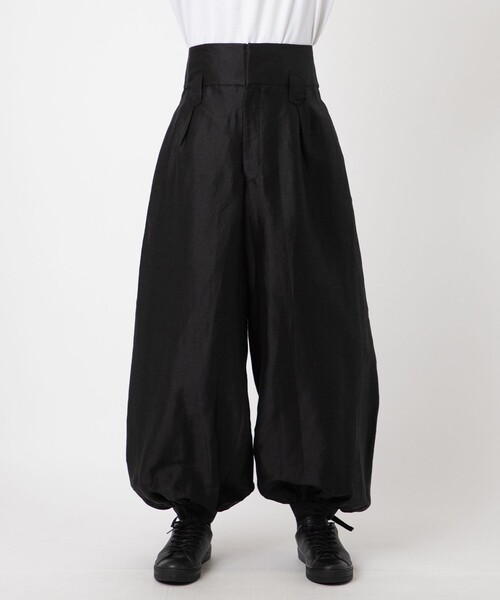 TAAKK ターク フリンジ加工 ブラック イージースラックス パンツ TAAKK ターク フリンジ加工 ブラック イージースラックス パンツ