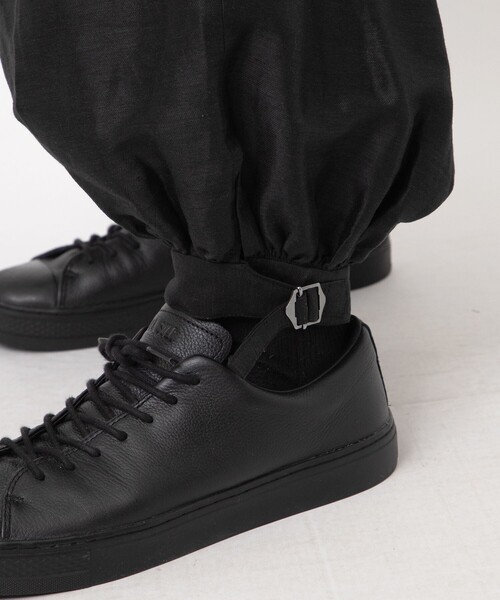 23aw taakk フェイクレザーワークパンツ ブラック TAG（PORTER） パンツ 「TAAKK/ターク」JAPANESE WORK PANTS メンズ