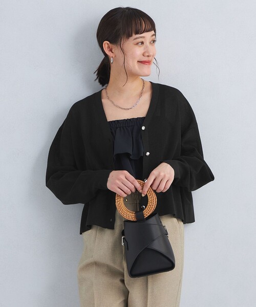 DRESSLAVE allonge カーディガン　ノースリーブ　ニット　シアー DRESSLAVE カーディガン ALLONGE sheer cardigan(シアー