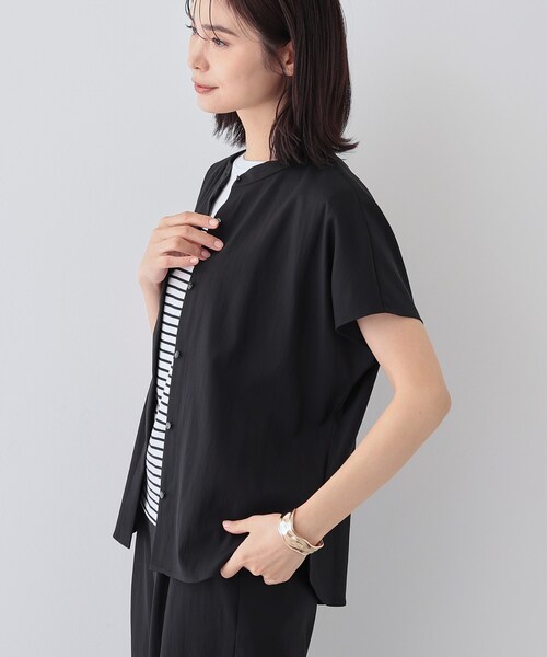INDIVI（インディヴィ） ブラウス シャツ 「洗える／SETUP可能/UVケア