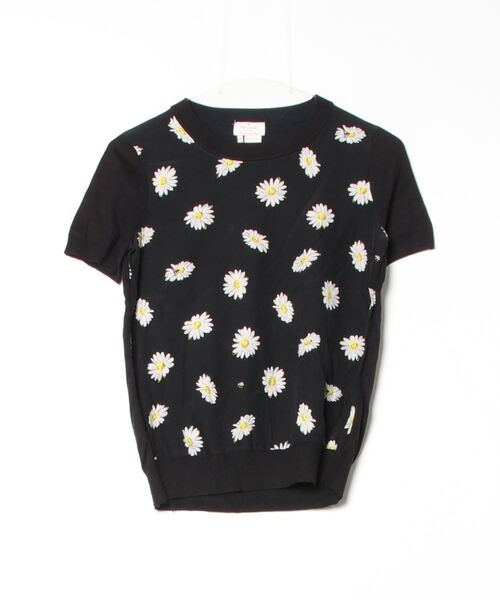 「kate spade new york」 半袖ブラウス 2 ブラック レディース kate spade NEW YORK 「kate new york」 半袖ブラウス X-SMALL
