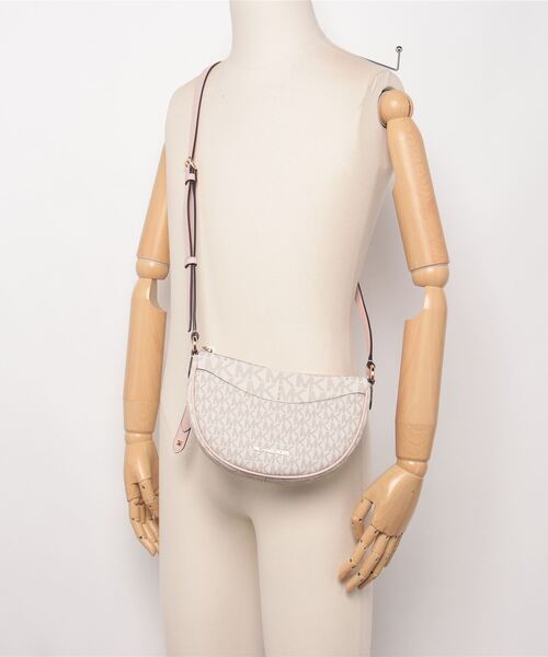 マイケルコース バッグ レディース ショルダーバッグ アウトレット レザー ピンク ドーバー スモール ハーフムーン クロスボディ DOVER SM HALF MOON XBODY 35R3G4DC5L-ELEPNK MICHAEL KORS 母の日　土日祝も毎日発送します MICHAEL KORS（マイケルコース） ショルダーバッグ バッグ Michael