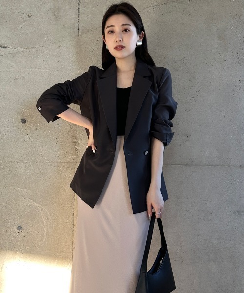 【タグ付新品未使用】anuans エアリーシアージャケット　チャコールグレー　S エアリーシアージャケット(M CHARCOAL GREY): アウターanuans