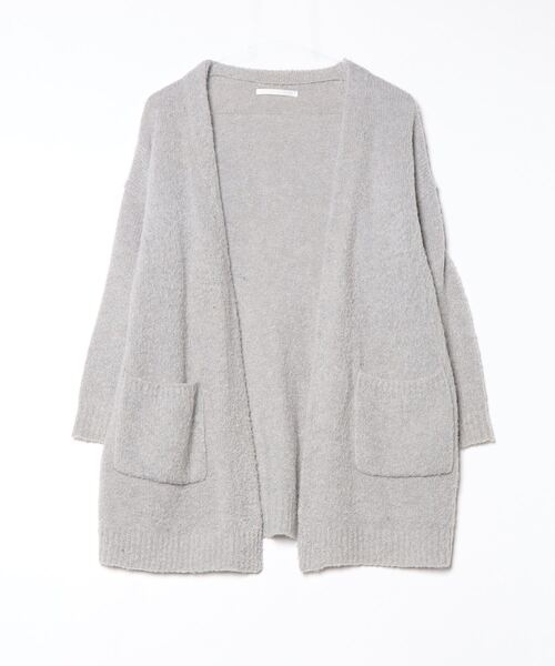 URBAN RESEARCH DOORS グレー USAコットン カーディガン URBAN RESEARCH DOORS（アーバンリサーチドアーズ） ニット