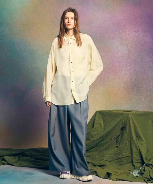 MAISON SPECIAL シャツ 「UNISEX」Calendering Triacetate Dress