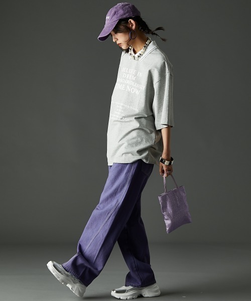 大きいサイズ レディース トップス 綿100％衿付ロゴプリントTシャツ有GEVS. GEVS. tシャツ 綿100％衿付ロゴプリントTシャツ「大きいサイズ有