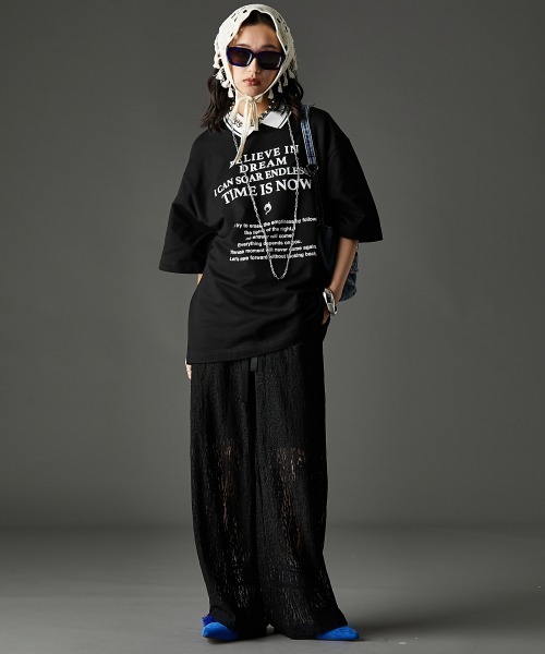 GEVS. tシャツ 綿100％衿付ロゴプリントTシャツ「大きいサイズ有