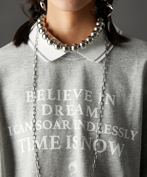 大きいサイズ レディース トップス 綿100％衿付ロゴプリントTシャツ有GEVS. GEVS. tシャツ 綿100％衿付ロゴプリントTシャツ「大きいサイズ有