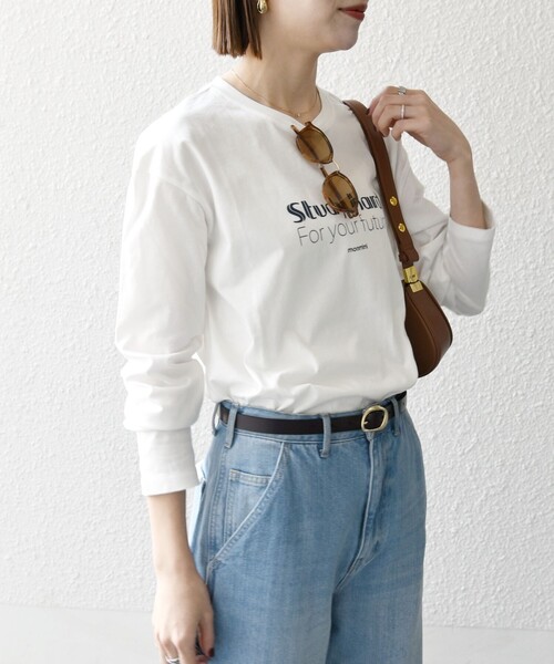 monmimi tシャツ 「SHIPS any別注」MONMIMI:「洗濯機可能」ロゴ