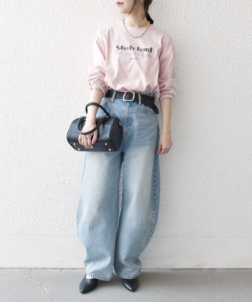 tシャツ 「SHIPS any別注」MONMIMI:「洗濯機可能」ロゴ プリント ロンTEE 25AW レディース SHIPS｜【SHIPS any別注】MONMIMI:<洗濯機可能>ロゴ プリント