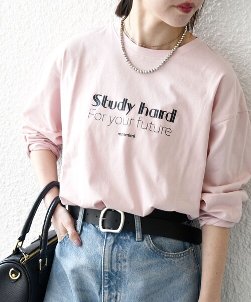 monmimi tシャツ 「SHIPS any別注」MONMIMI:「洗濯機可能」ロゴ