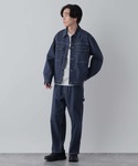 ワイドパンツ ジーンズ クリーンデニムペインタ...の詳細画像2