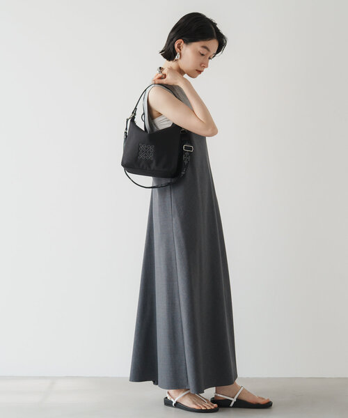 russet ラシット ナイロン2wayシンプルショルダーバッグ ブラック russet ラシット シンプルデザイン 2WAY ショルダーバッグ