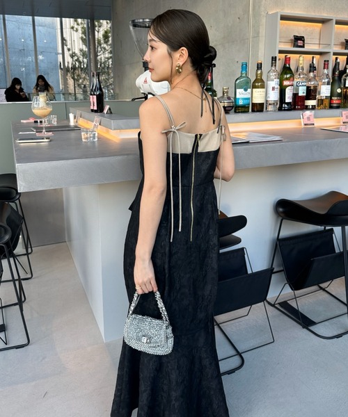 ANDRESD ドレス jacquard zipper dress ジャガードジッパー
