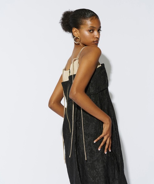 ANDRESD ドレス jacquard zipper dress ジャガードジッパー