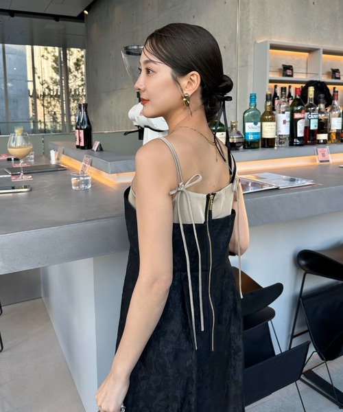 ANDRESD ドレス ジャガードジッパードレス / jacquard zipper dress