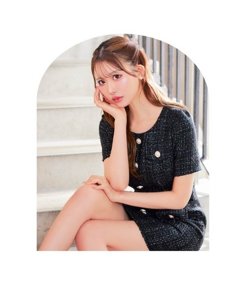 DAZZY ドレス 「豪華ラメツイード」きらめく上品美人に！ラメ