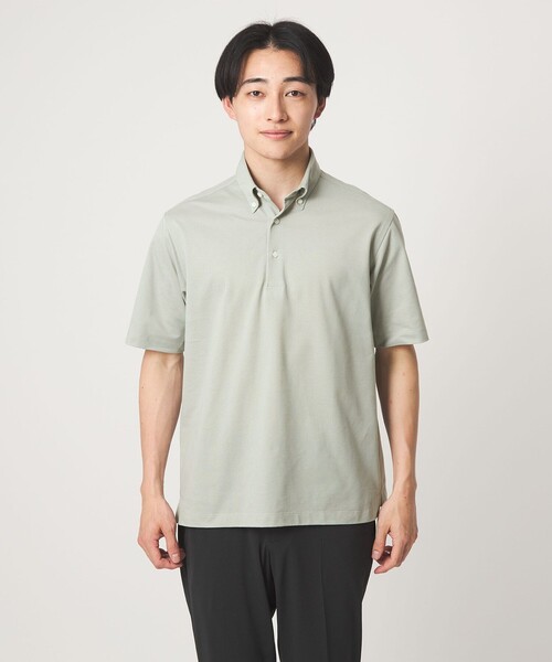 【タグ、スペアボタン付き】Casablanca ポロシャツ ホワイト/グリーン Knit Tennis Polo Shirt | Casablanca Paris