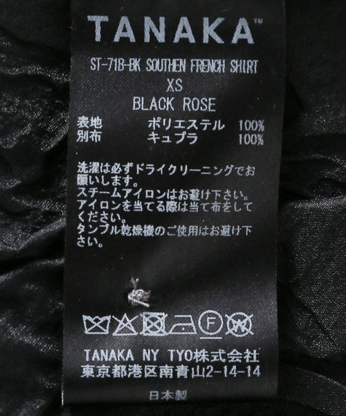 TANAKA ブラウス シャツ 「TANAKA / タナカ」 SOUTHERN FRENCH