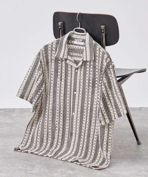 B.C STOCK シャツ レース アソート オープンカラーシャツ メンズ