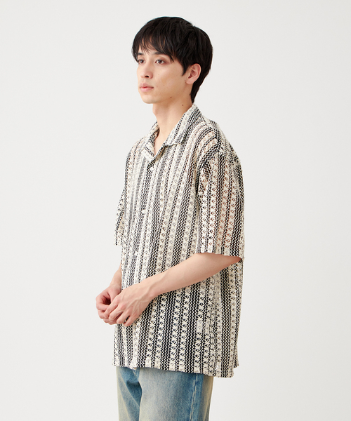 B.C STOCK（ベーセーストック） シャツ レース アソート オープン