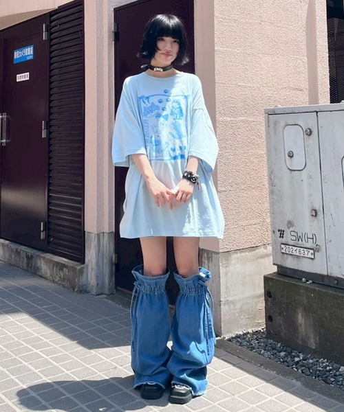 Candy Stripper tシャツ MEOW CLUB BIG Tシャツ レディース