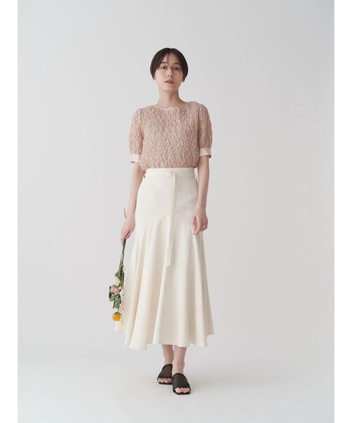 ブラウス シャツ スモッキングシアーブラウス レディース TONAL ブラウス シャツ スモッキングシアーブラウス レディース