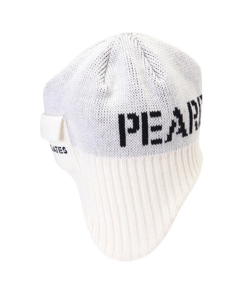 パーリーゲイツ　耳当てニットワッチ　新作　新品タグ付　ホワイト　白　ニット帽 PEARLY GATES ニット帽 ニットキャップ 「PEARLY GATES」耳当て