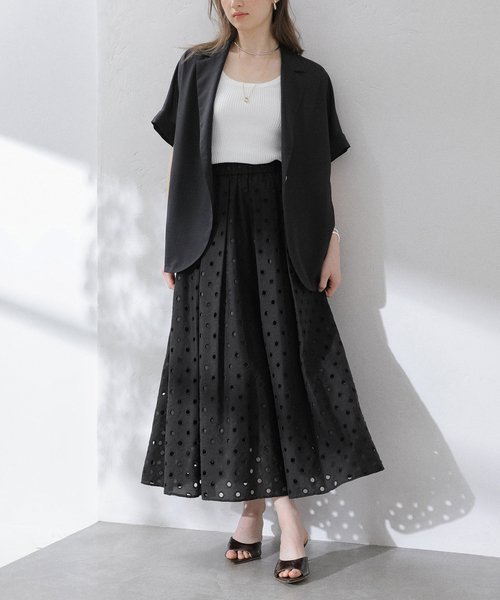 La TOTALITE EDIZIONE LIMITATA スカート 日本製 La TOTALITE（ラトータリテ）ロング・マキシ丈スカート 青
